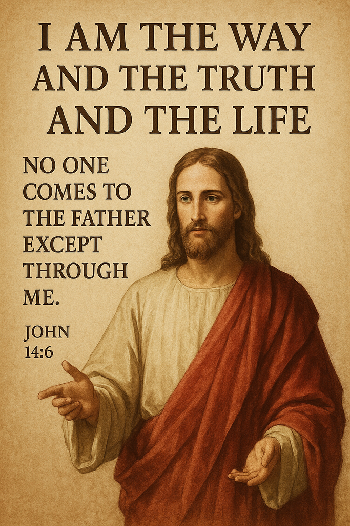 Jesus Said it: “I am the way, the truth, and the life. No one comes to the Father except through me,”  John 14:6