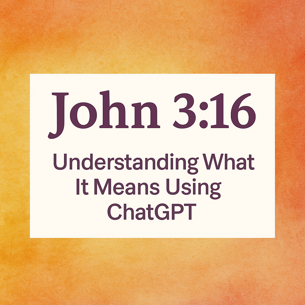 Understanding the meaning of John3:16 with ChatGPT