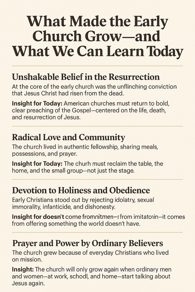 What Made the Early Church Grow—and What We Can Learn Today