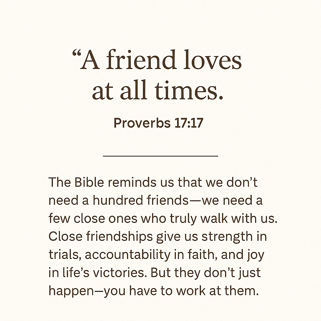 The Importance of Having a Few Close Friends