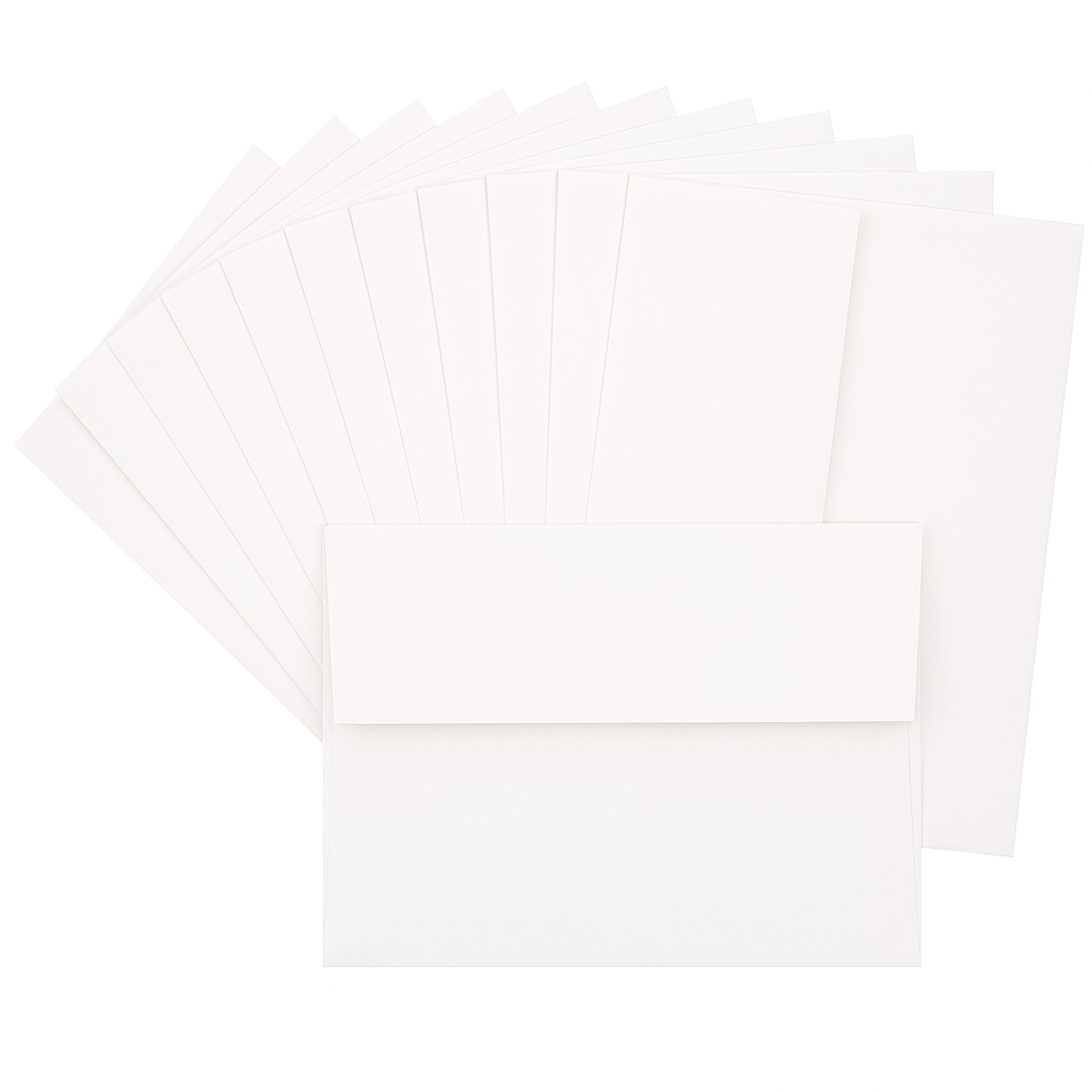 A7 invitation envelope - white square flap