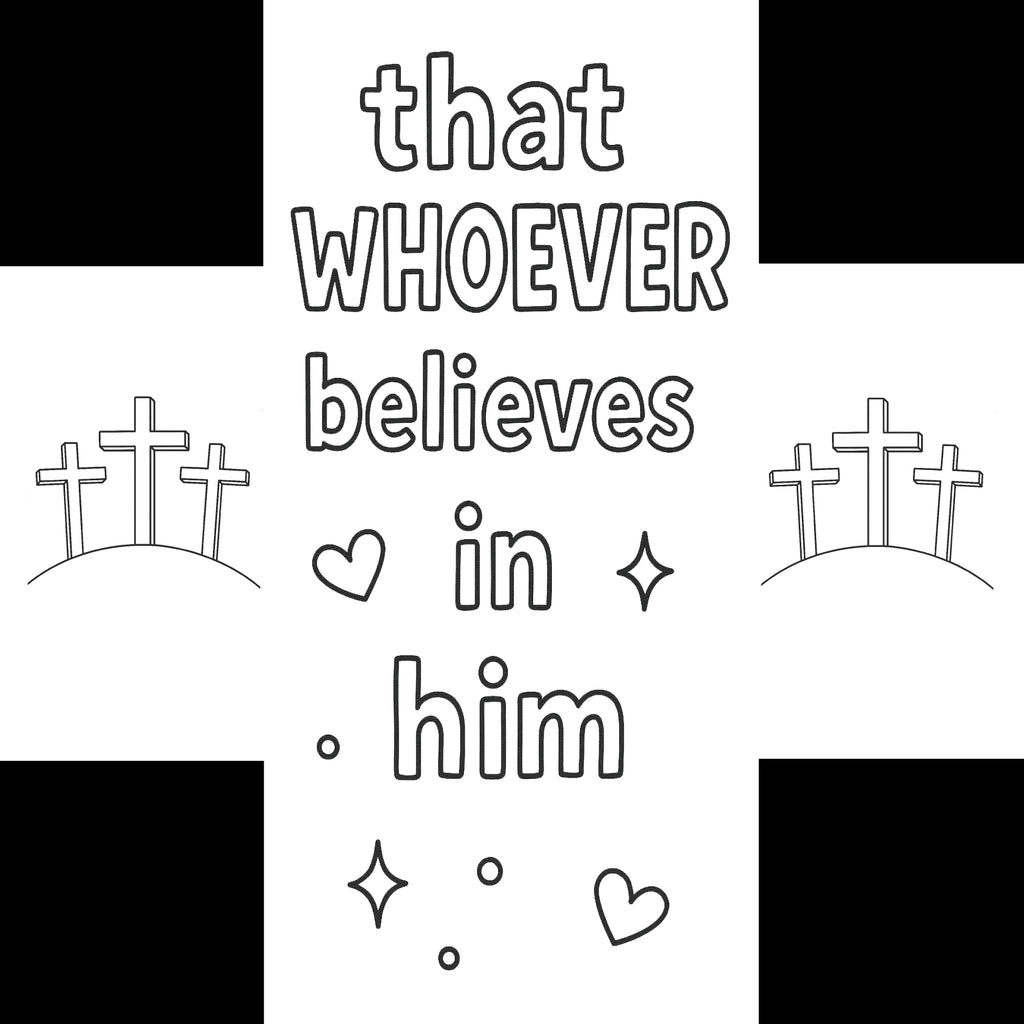 Whoever believes in Him – John 3:16 Memory Cross craft card