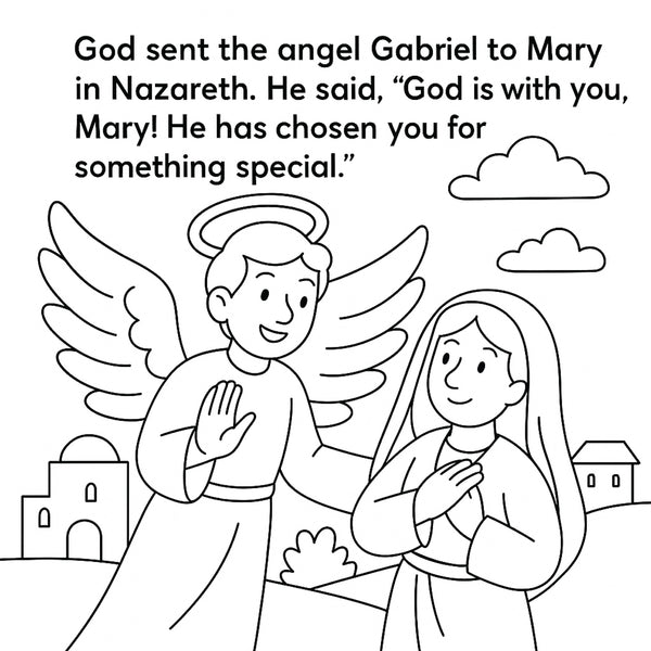 Birth of Jesus origami coloring card for children.  Use for Sunday School or Children's church.  Designed to help children ages 5-10 understand the Christmas story
