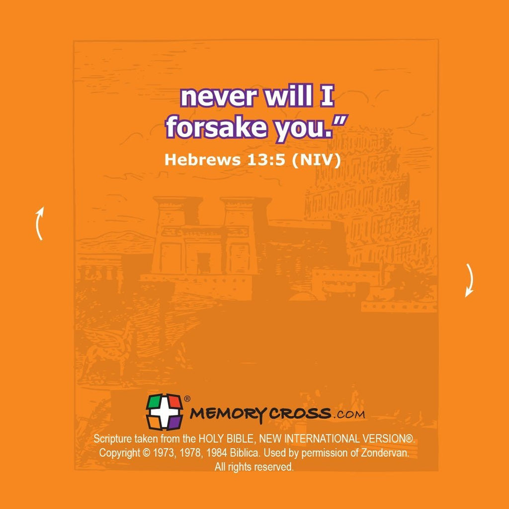 Hebrews 13:5 - NIV Never will I leave you... -  24 to a pack