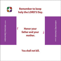 Thumbnail for 10 Commandments Memory Card - Catholic Version 24 per pack