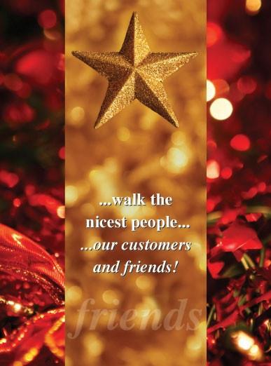 Christmas Card - Customer Appreciation Christmas card - 12 to a pack & envelopes size: 7 x 5 1/8