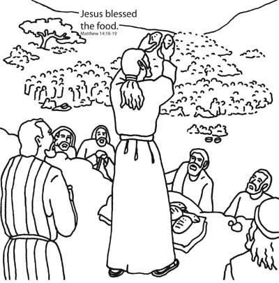 free jesus feeds 5000 coloring pages