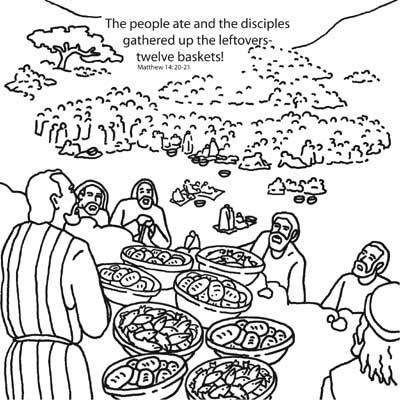 Jesus Feeds the five thousand  - 12/Pk.  Size: 6 x 6