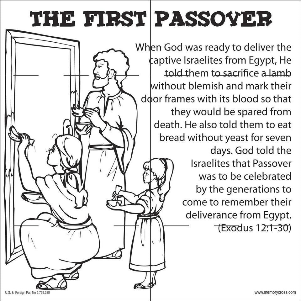 passover door coloring page