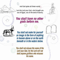 Thumbnail for 10 Commandments Coloring Card  - 12/Pk.  Size: 6 x 6