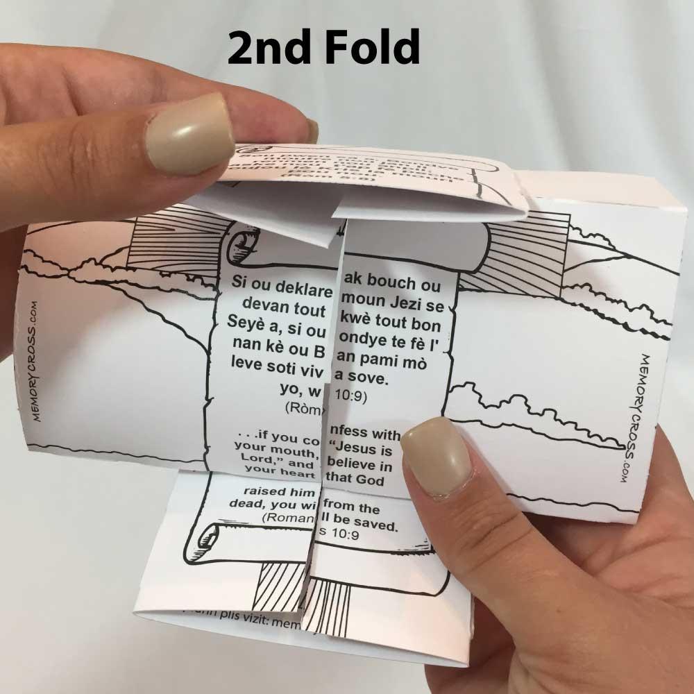 Haitian and English Origami Gospel Tract and Craft Activity for Children - 12/pk 30105