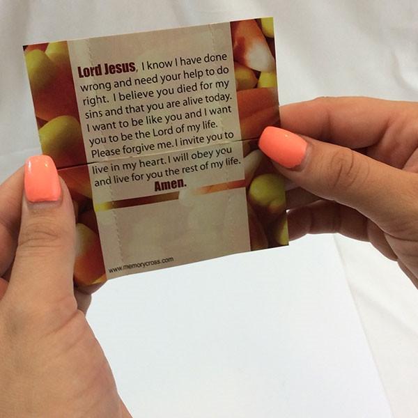 Free Candy Halloween Tract With Space For Personal Note On Back.  24/pack