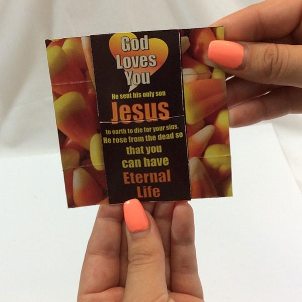 Free Candy Halloween Tract With Space For Personal Note On Back.  24/pack