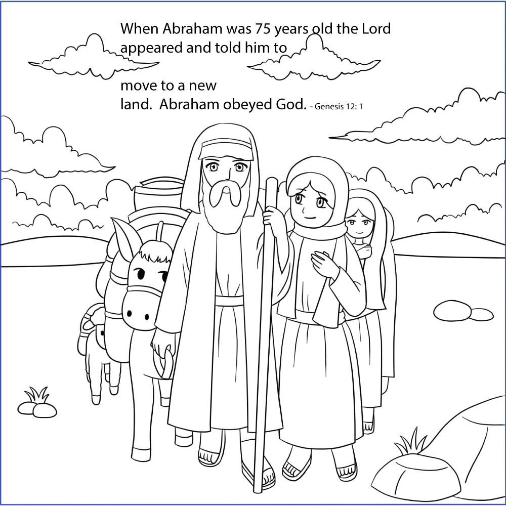 abraham and sarah coloring pages printable