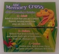Thumbnail for ABC Memory Cross Tract 25 per pack.   A fun kid friendly way to share God's love