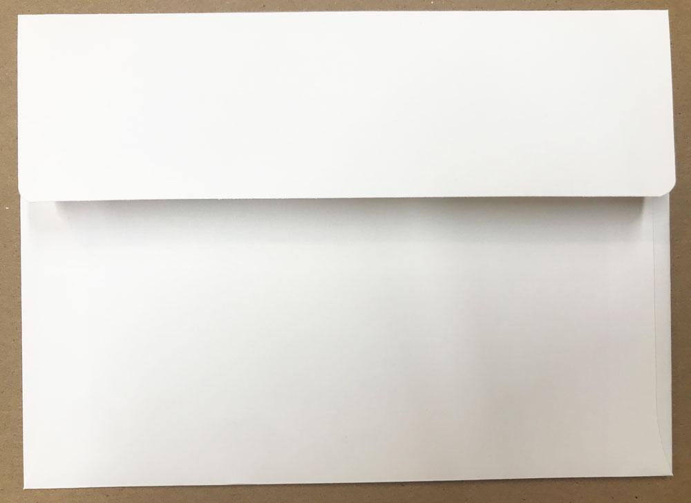  50 White A7 Envelopes - 7.25 x 5.25 - Square Flap : Office  Products