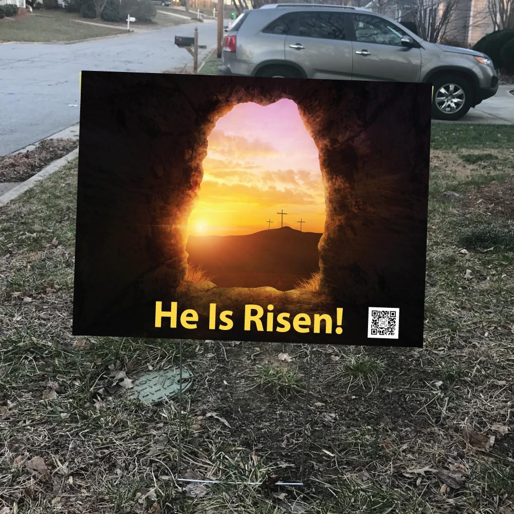 Easter yard sign