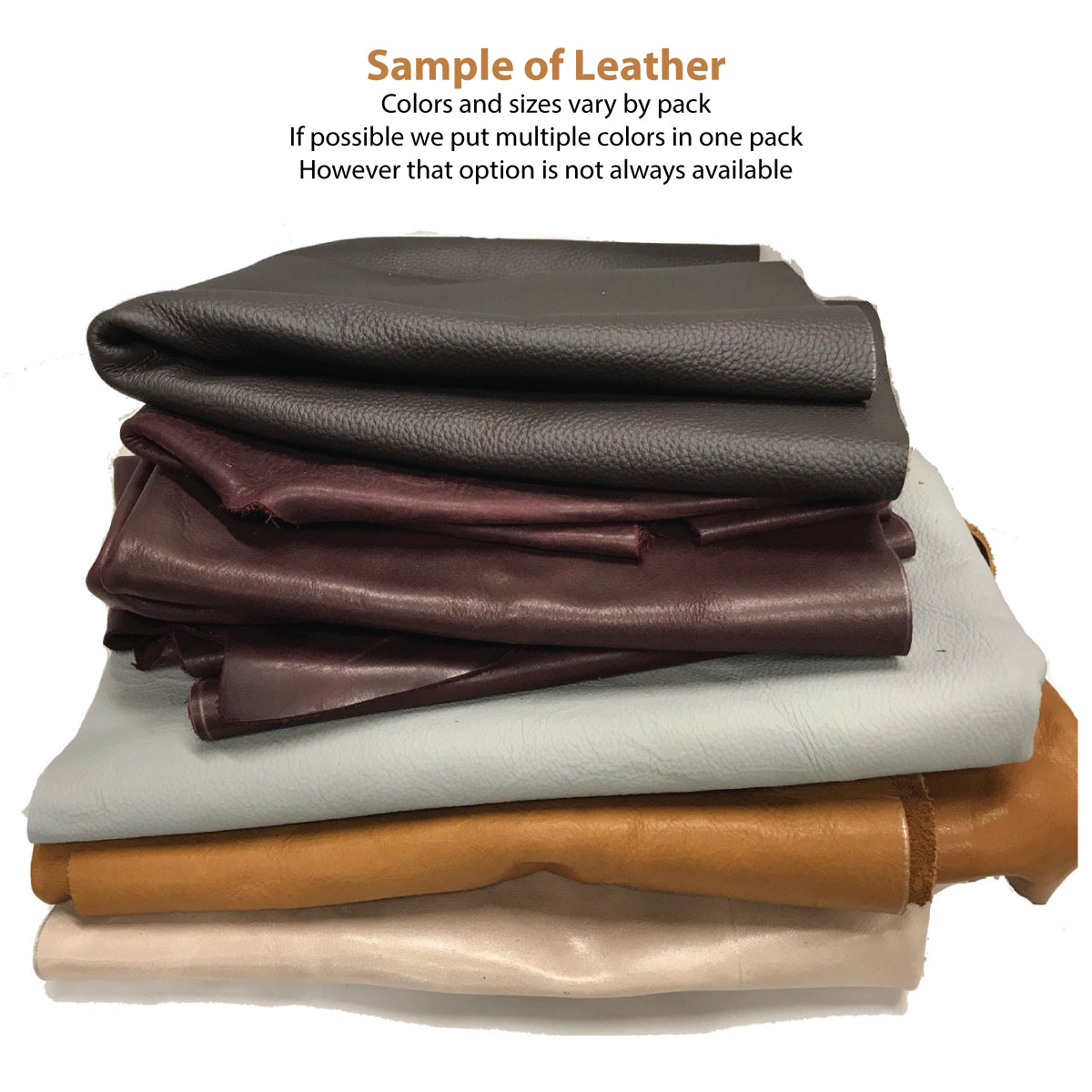 5 lbs Leather pieces: 8-15 pieces per bag