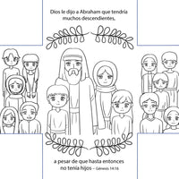Thumbnail for Spanish - The Story of Abraham, Sarah and Issac - 12/Pk size: 6 x 6