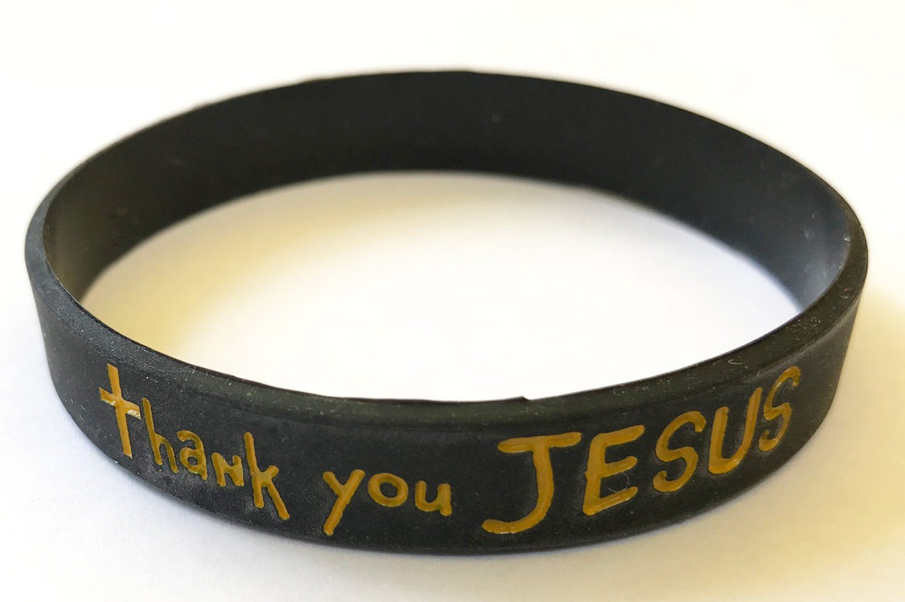 Thank You Jesus Silicone Bracelets - 1 per pack