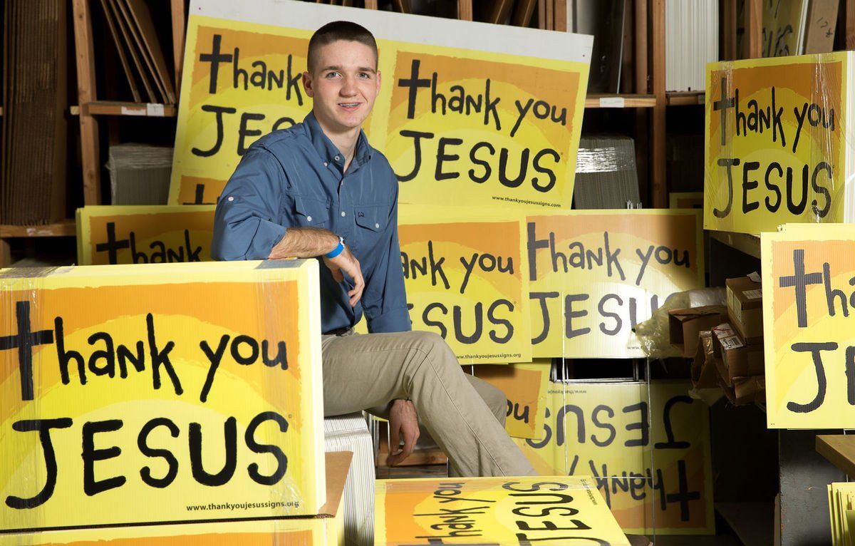Thank You Jesus Christian Yard Sign