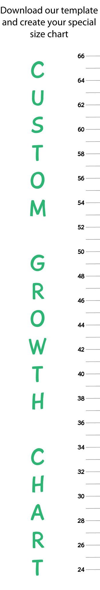 Custom Growth And Size Chart  - Size: 8" x 48"